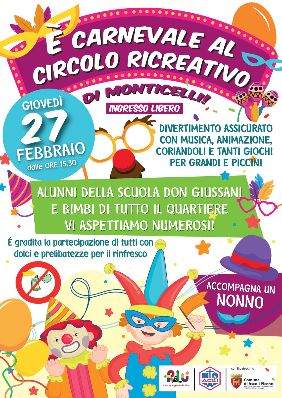 È Carnevale al circolo ricreativo di Monticelli