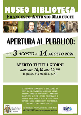 Apertura al pubblico del Museo Biblioteca Francesco Antonio Marcucci