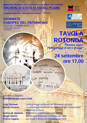 Tavola Rotonda - Picenus viator. Pellegrinaggi di ieri e di oggi