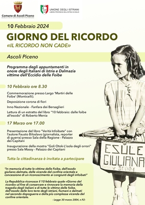 Giorno del ricordo - "Il ricordo non cade"