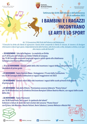 I bambini e i ragazzi incontrano le arti e lo sport