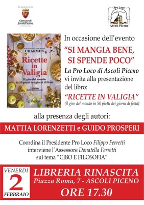 Presentazione del libro "Ricette in valigia"