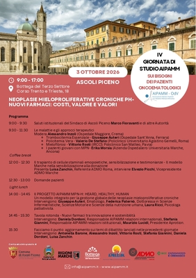 IV giornata di studio AIPAMM sui bisogni dei pazienti oncoematologici