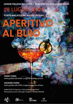Una nuova esperienza al Forte Malatesta. Aperitivo al buio con l'Unione Italiana Ciechi