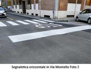 Segnaletica orizzontale in Via Piave Foto 2