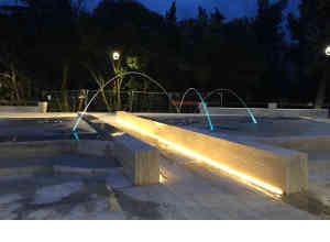 La fontana in notturna