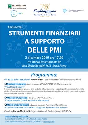 Seminario: Strumenti finanziari a supporto delle PMI