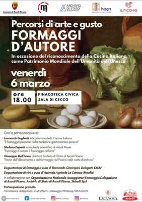 Percorsi di arte e gusto: formaggi d'autore