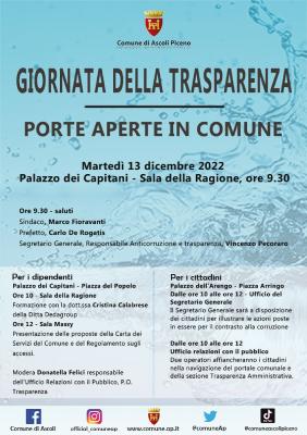 Giornata della trasparenza amministrativa