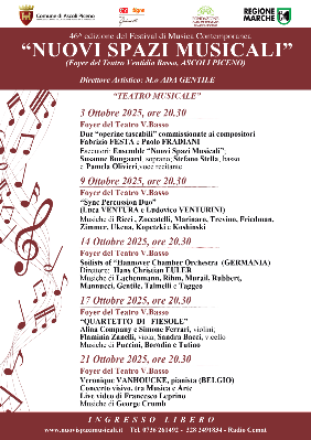 Nuovi spazi musicali - 46ª edizione - Programma