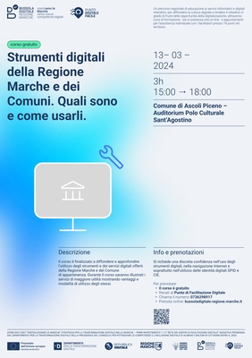 Strumenti digitali della Regione Marche e dei Comuni. Quali sono e come usarli