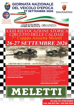 XXIII Rievocazione storica circuito delle caldaie - 7° Coppa Anisetta Meletti