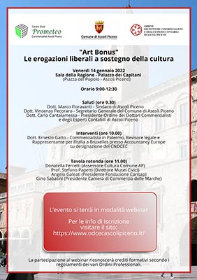 "Art Bonus" Le erogazioni liberali a sostegno della cultura