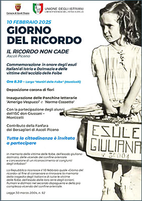 Giorno del Ricordo - Il ricordo non cade - 10 febbraio 2025