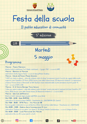 Festa della scuola - Martedì 5 maggio