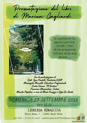 Presentazione libro "Luci e colori del mio sentiero" di Marina Gagliardi