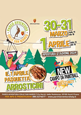 Parco avventura Colle San Marco - Apertura stagione 2024 