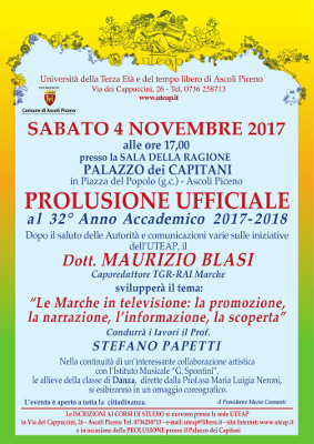 UTEAP - Prolusione Ufficiale 32° Anno Accademico 2017 - 2018 