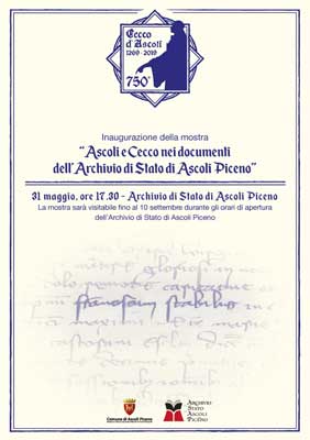 Inaugurazione della mostra "Ascoli e Cecco nei documenti dell'Archivio di Stato di Ascoli Piceno"