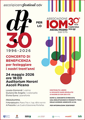Associazione IOM - Concerto di beneficenza per festeggiare i nostri trent'anni