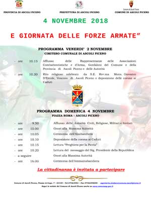 4 novembre 2018 - Giornata delle Forze Armate