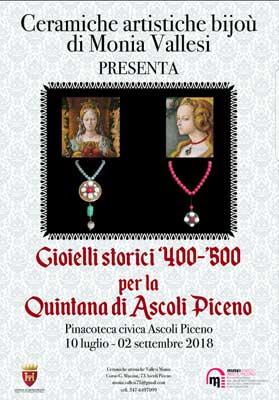 Gioielli storici '400-'500 per la Quintana di Ascoli Piceno
