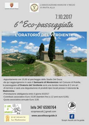 6° Eco-passeggiata - L'Oratorio del Verdiente