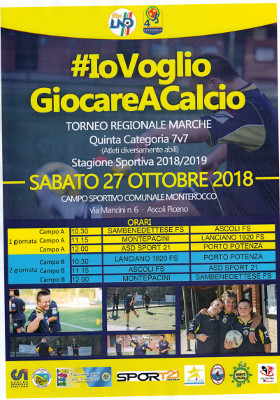 #IoVoglio GiocareACalcio