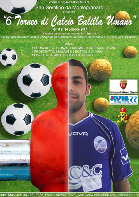 6° Torneo di Calcio Balilla Umano