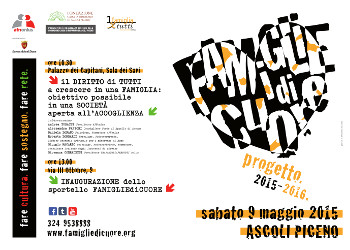 Locandina inaugurazione dello sportello FAMIGLIEdiCUORE