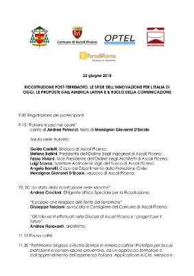 "Ricostruzione post-terremoto"