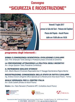Convegno "Sicurezza e Ricostruzione"