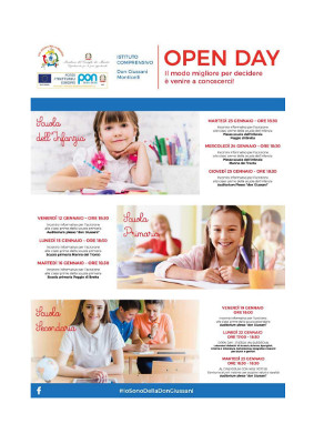Open Day e Info Day - Istituto comprensivo Don Giussani Monticelli