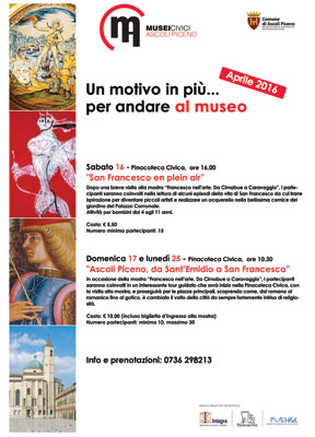 Un motivo in più... per andare al museo - Aprile 2016