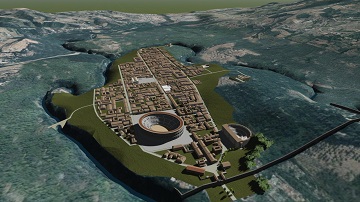immagine digitale città vista dall'alto