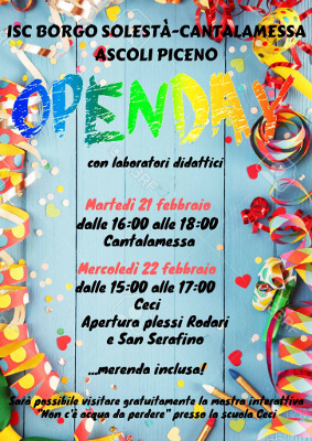 Open Day - ISC Borgo Solestà- Cantalamessa 