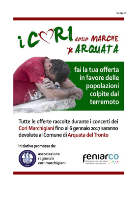 Concerto musica sacra per Arquata del Tronto
