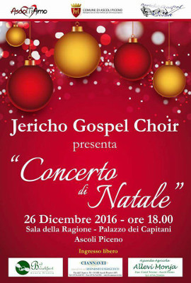 Jericho Gospel Choir presenta Concerto di Natale