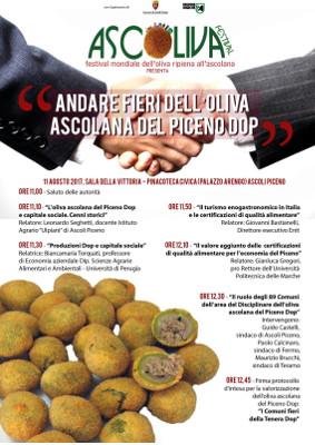 Ascoli Festival - Convegno: "Andare fieri dell'Oliva Ascolana del Piceno Dop"