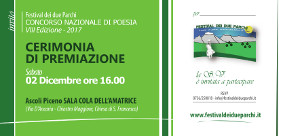 Cerimonia di premiazione VIII Concorso di Poesia Festival dei due Parchi