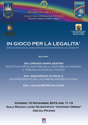 Settimana della legalità - In gioco per la legalità