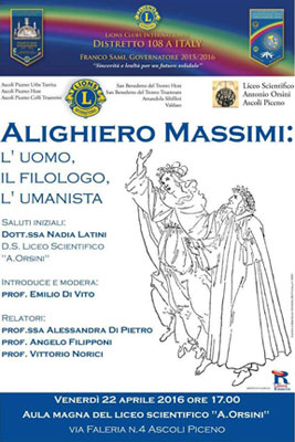 Alighiero Massimi: l'uomo, il filologo, l'umanista