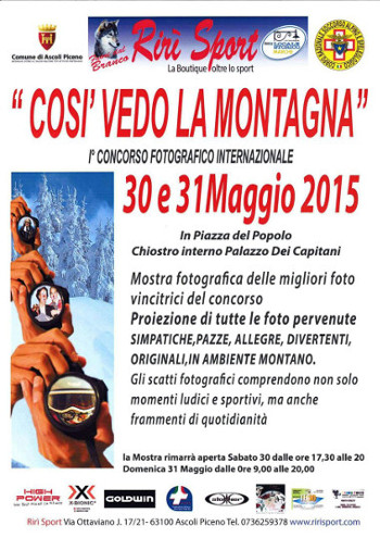 Locandina Concorso Fotografico: Così Vedo la Montagna