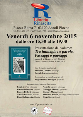Presentazione Volume "Tra Immagine e Parola. Passaggi e Paesaggi