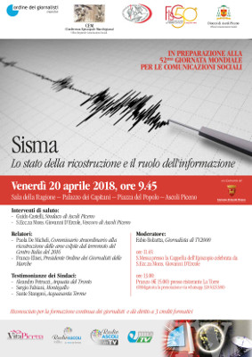 Sisma - Lo stato della ricostruzione e il ruolo dell'informazione