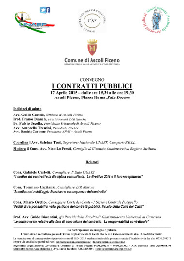 Convegno "I Contratti Pubblici"