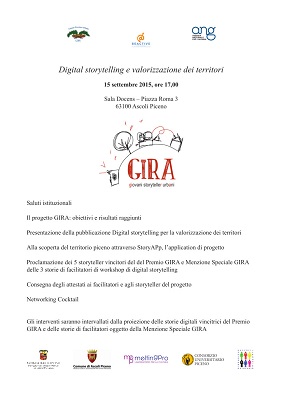 Gira - giovani storyteller urbani - 15 settembre 2015