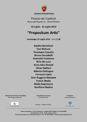 Locandina Mostra Propositum Artis