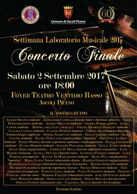 Settimana Laboratorio Musicale 2017 - Concerto Finale
