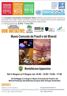 "Settimana Europea dello Sviluppo Sostenibile" - Museo Comunale dei Fossili e dei Minerali